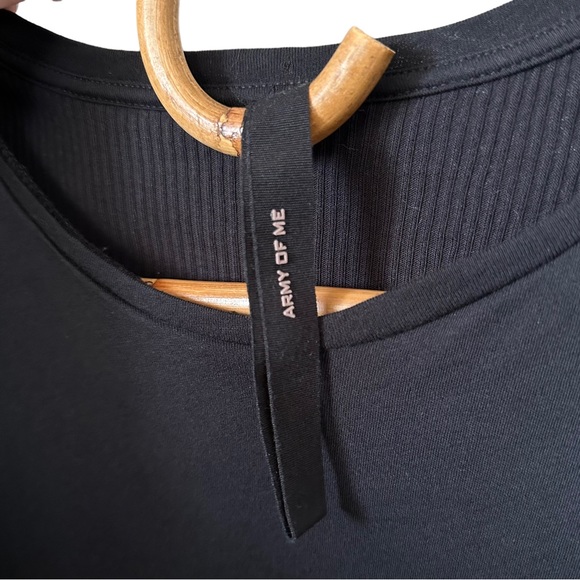 Army of Me | Black Asymmetrical Layered Long Sleeve Top Size S Emo Goth - Picture 9 of 12